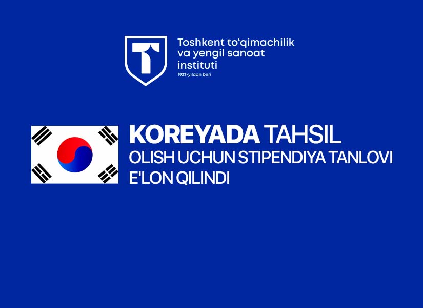 Koreyada tahsil olish uchun stipendiya tanlovi e'lon qilindi