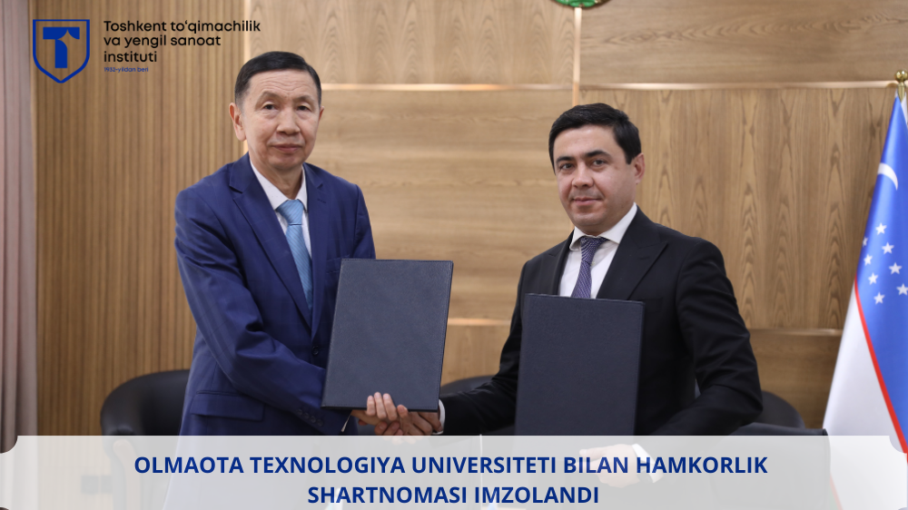 Olmaota texnologiya universiteti bilan hamkorlik shartnomasi imzolandi