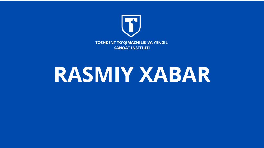 INSTITUT REKTORINING TALABA - YOSHLARGA MUROJAATI