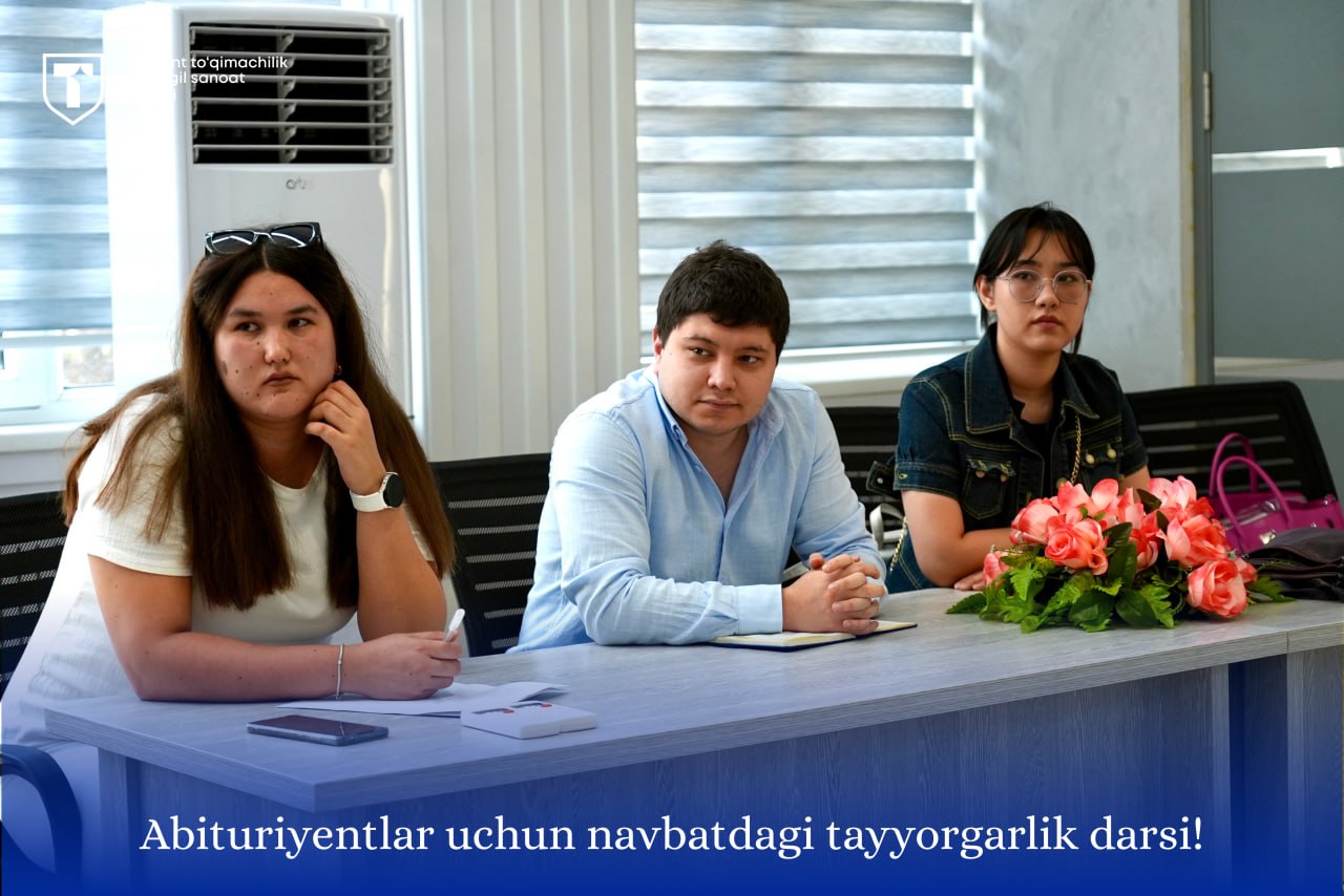 Abituriyentlar uchun navbatdagi tayyorgarlik darsi!